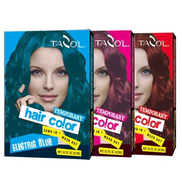 Popular 7g*2 Bright Blue Temporary Hair Color Personal Care with BSCI GMPC, ISO, Halal, Free Sale, SGS, FDA, COA, MSDS